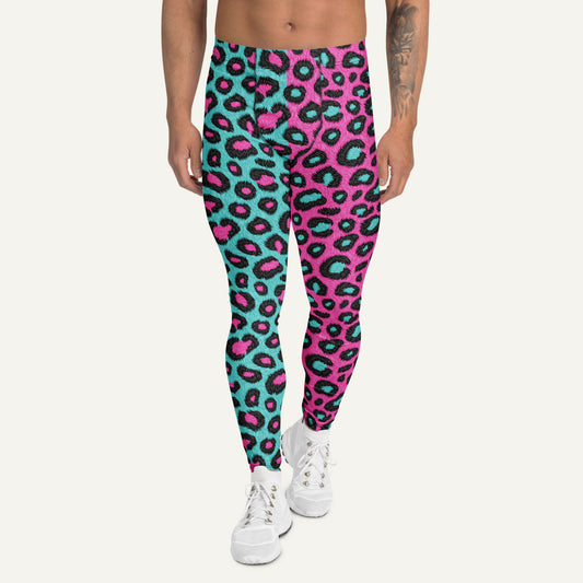 80s Retro Leopard Print Men’s Leggings