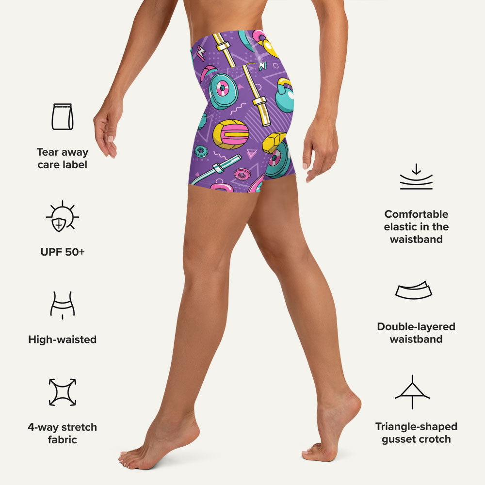 90s Weights Purple High-Waisted Shorts