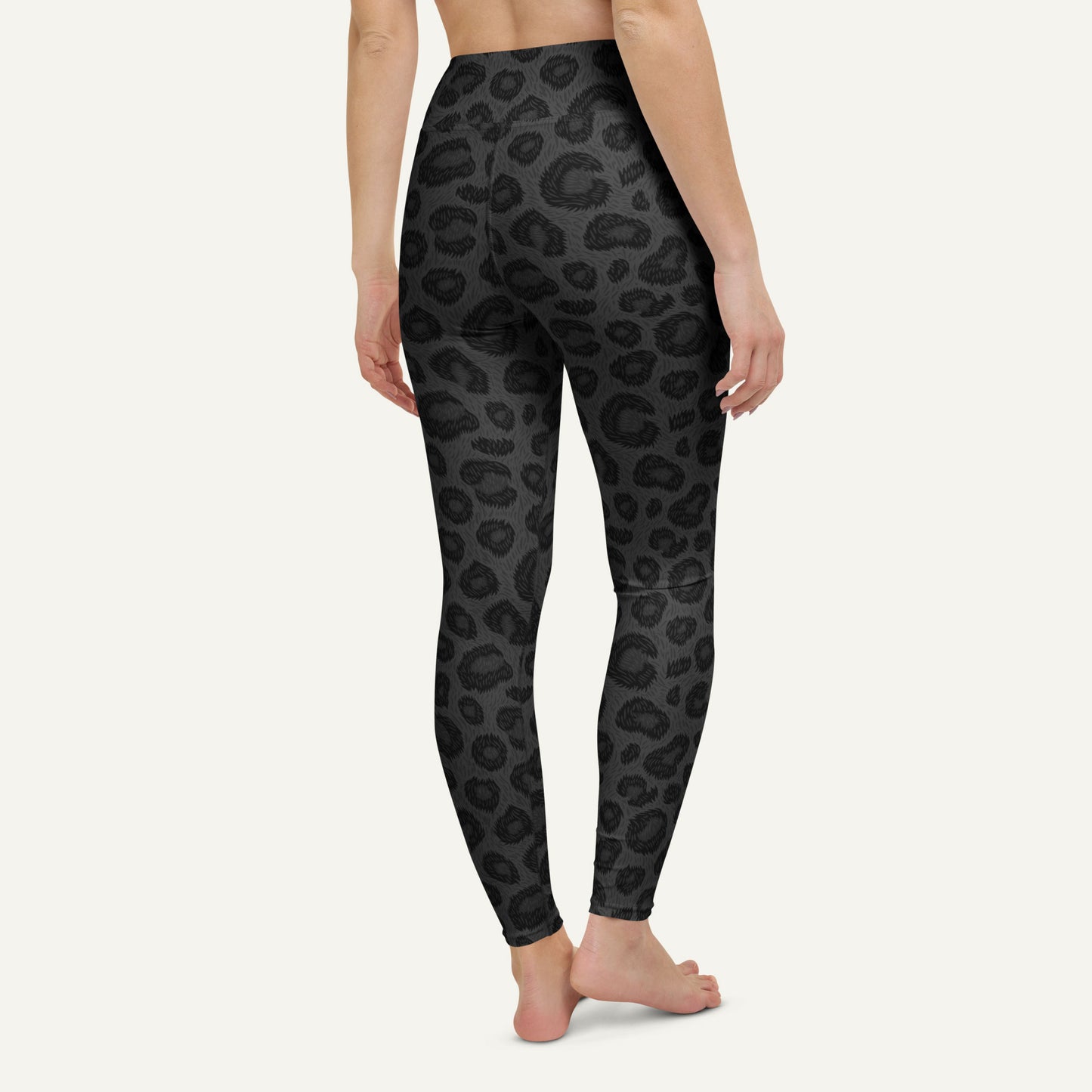 Black Leopard Print High-Waisted Leggings