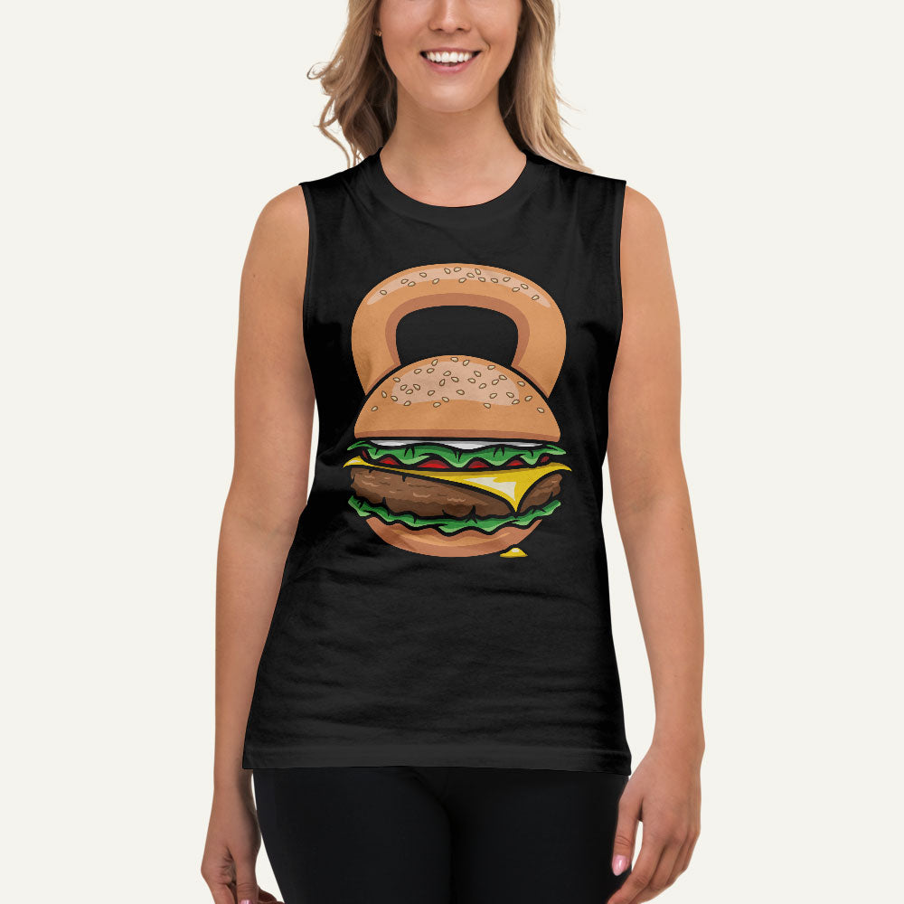 Burger Kettlebell Design Muscle Tank