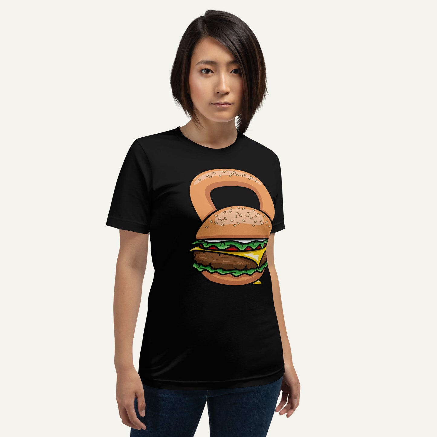 Burger Kettlebell Design Standard T-Shirt