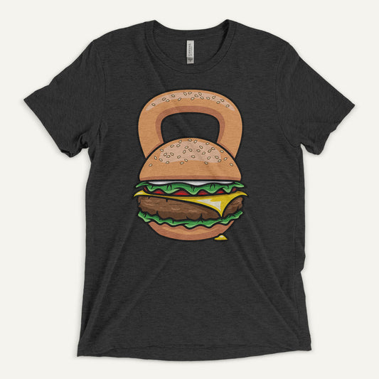 Burger Kettlebell Design Triblend T-Shirt