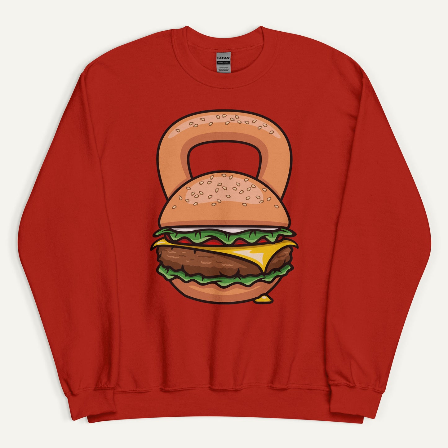 Burger Kettlebell Design Sweatshirt