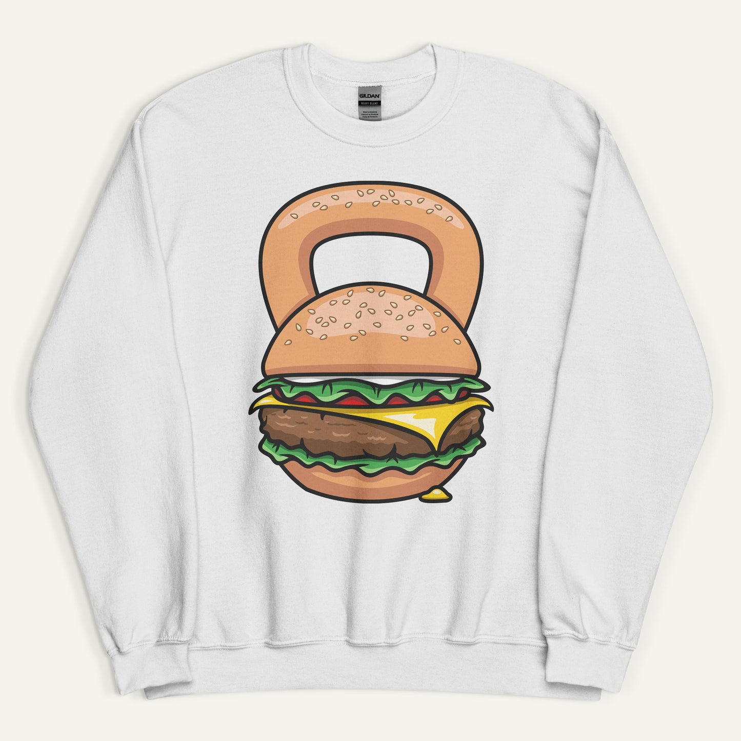 Burger Kettlebell Design Sweatshirt