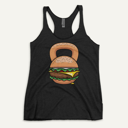 Burger Kettlebell Design Racerback Tank Top