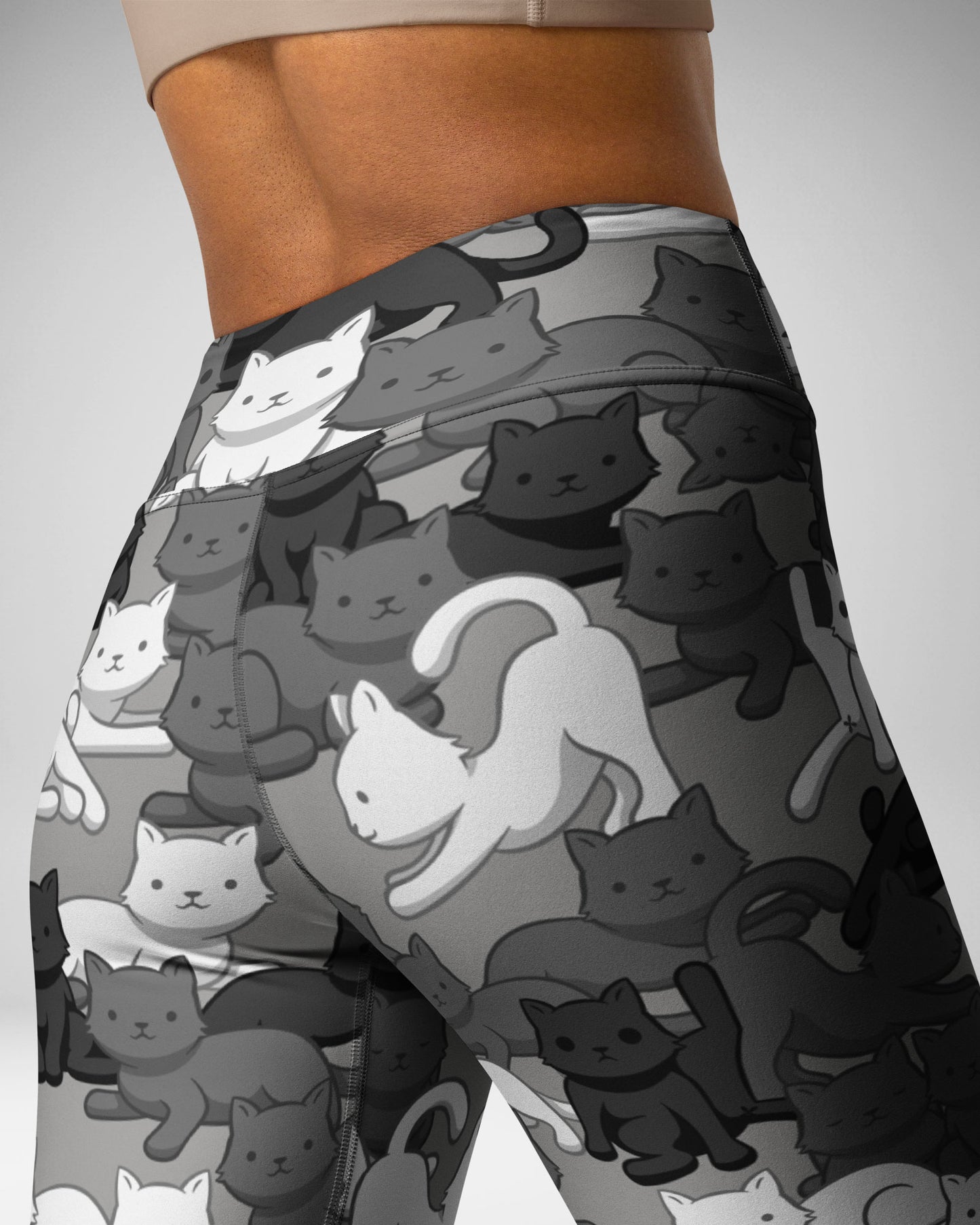 Urban Camo Cat High-Waisted Leggings