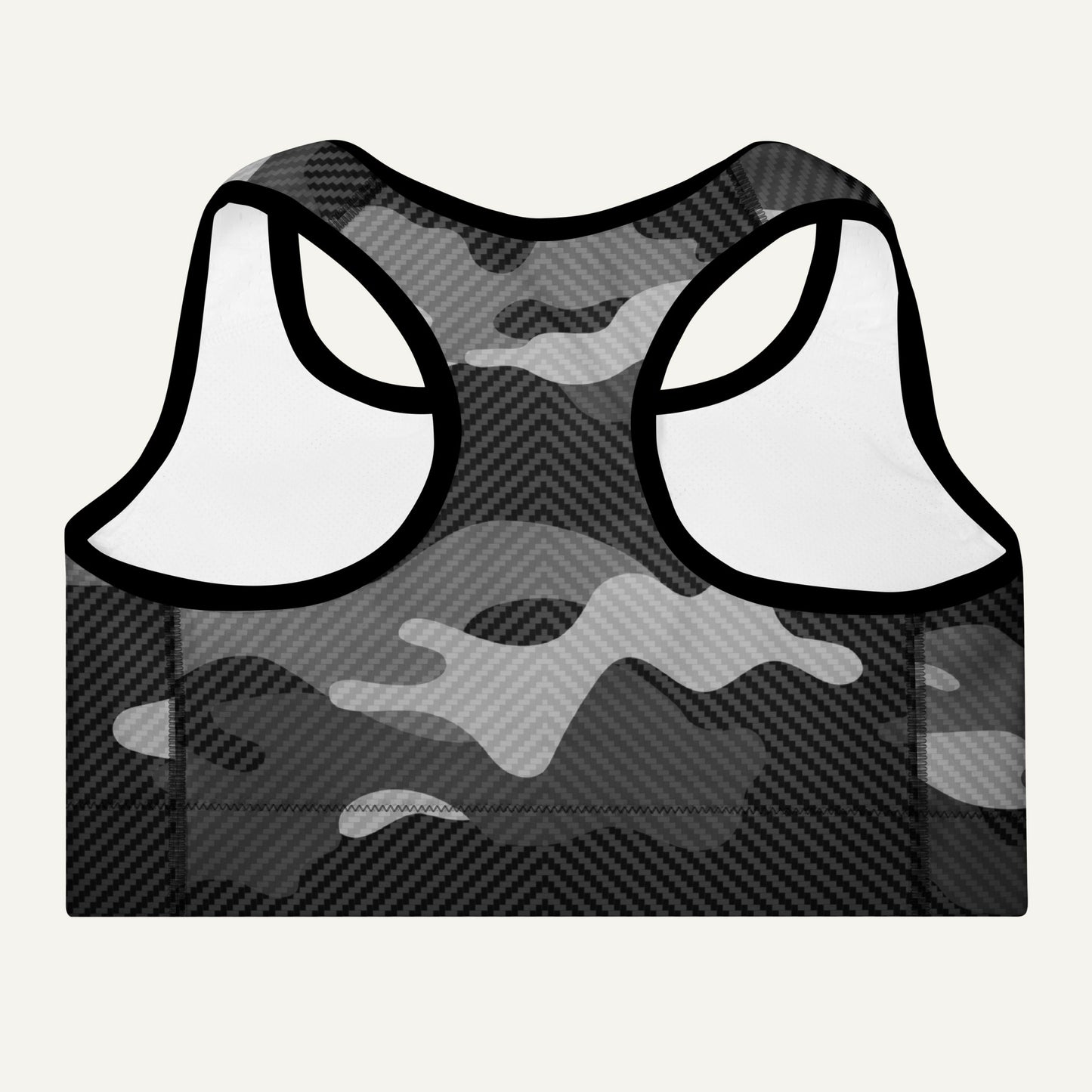 Urban Carbon Fiber Camo Padded Sports Bra