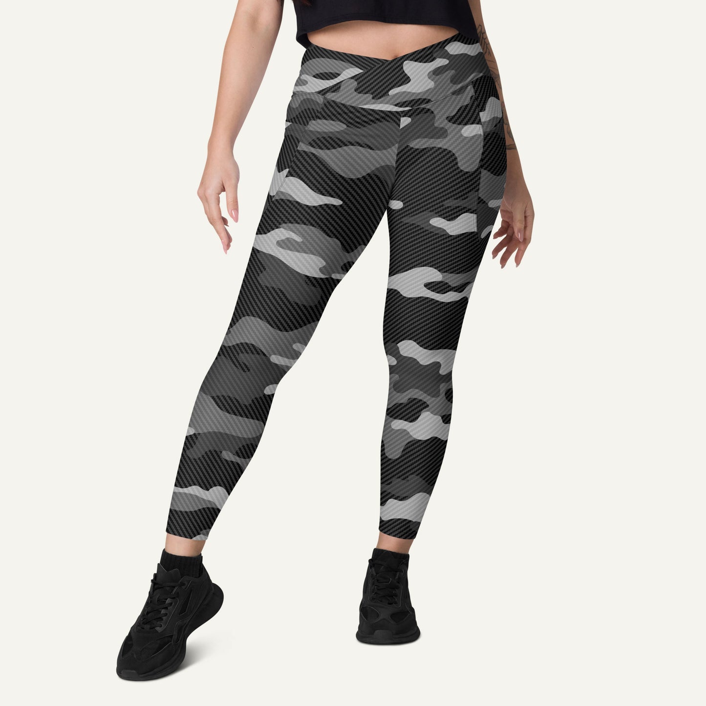 Urban Carbon Fiber Camo Crossover Pocket Leggings