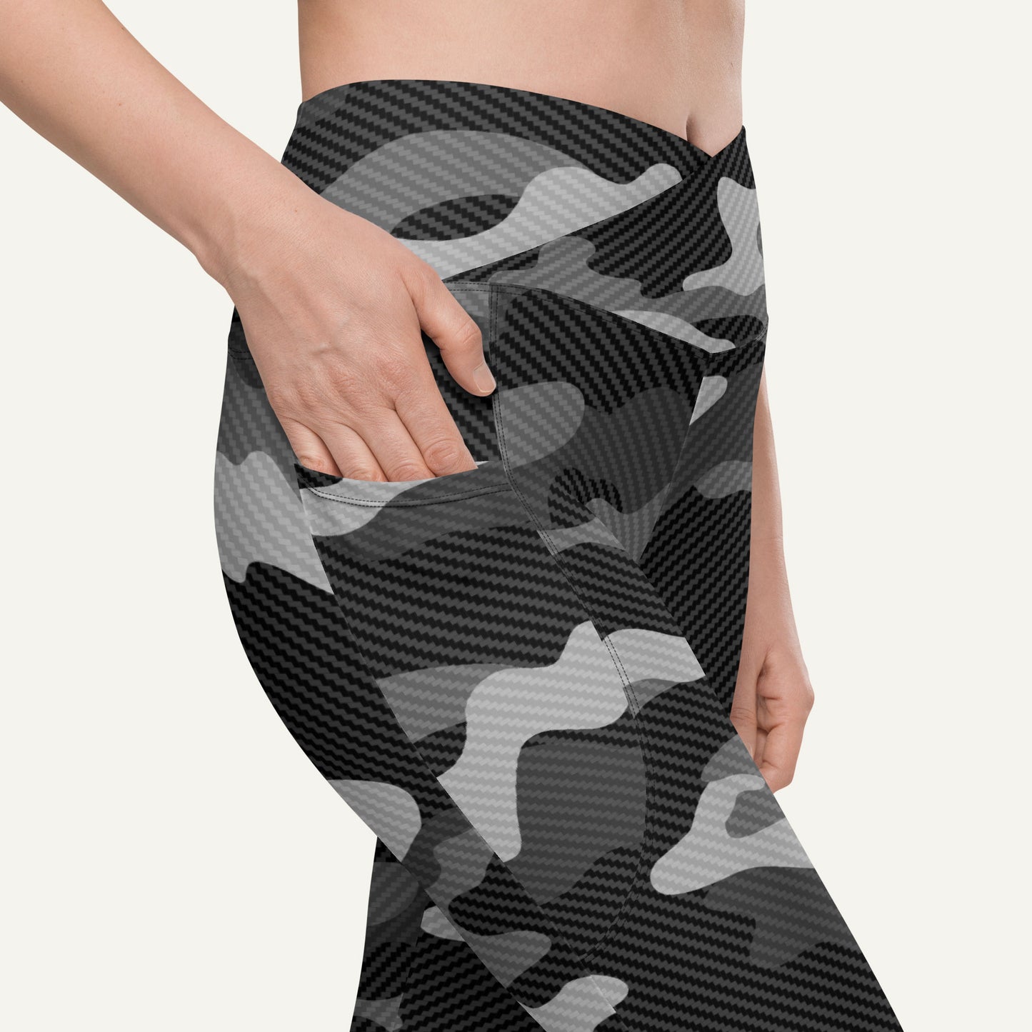 Urban Carbon Fiber Camo Crossover Pocket Leggings
