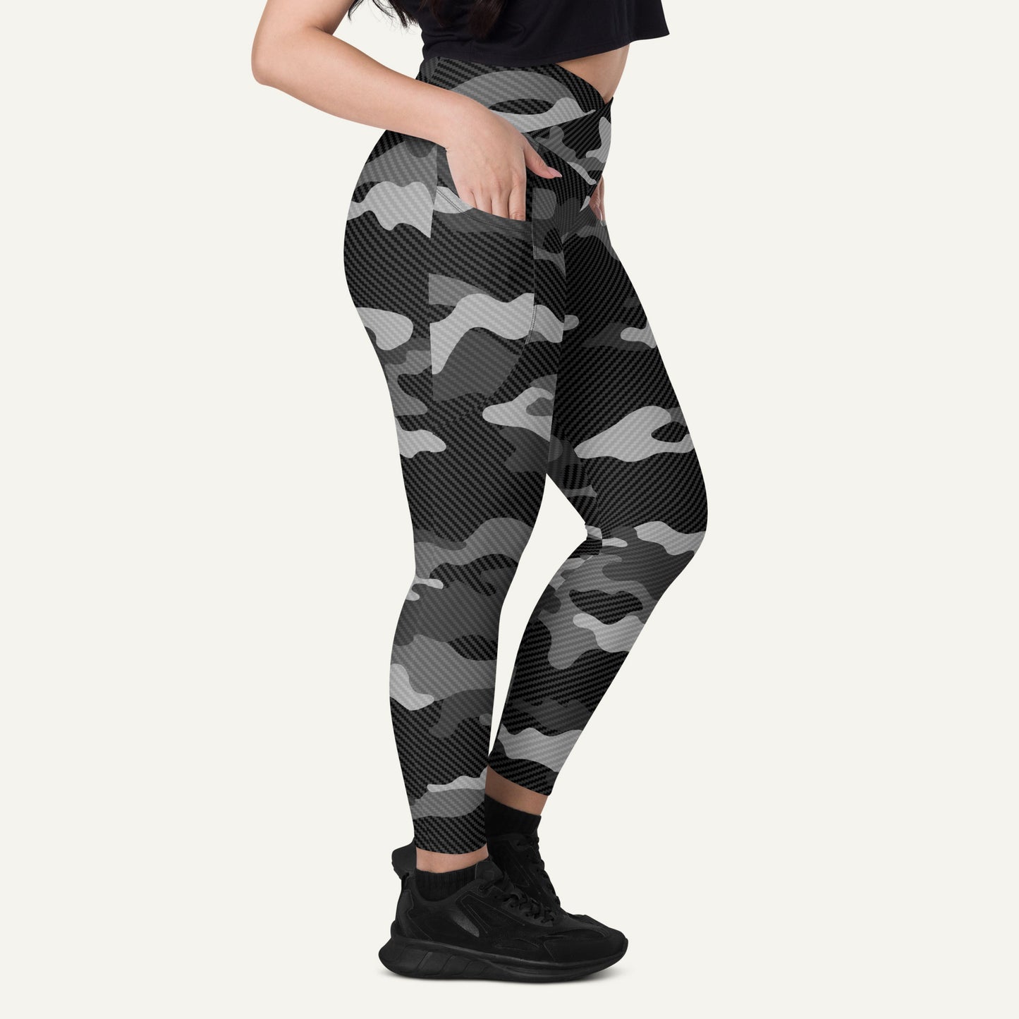 Urban Carbon Fiber Camo Crossover Pocket Leggings