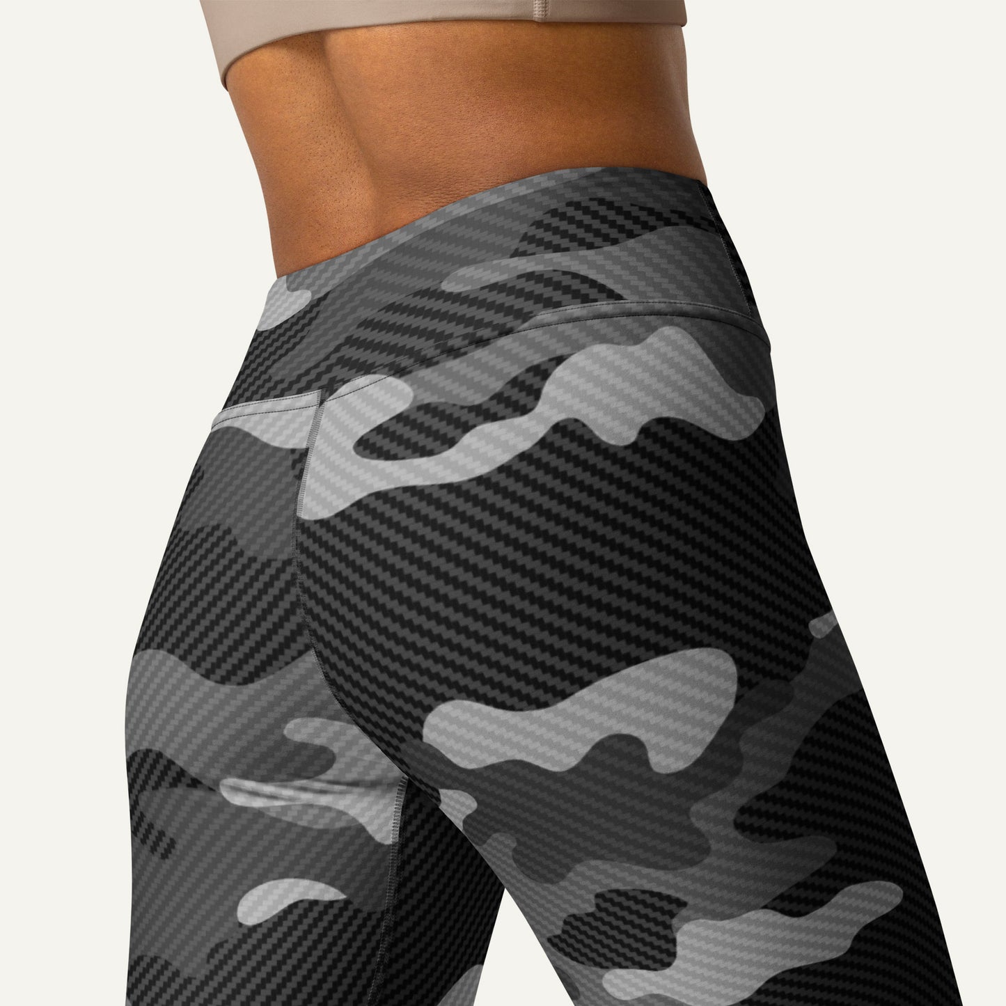 Urban Carbon Fiber Camo High-Waisted Leggings