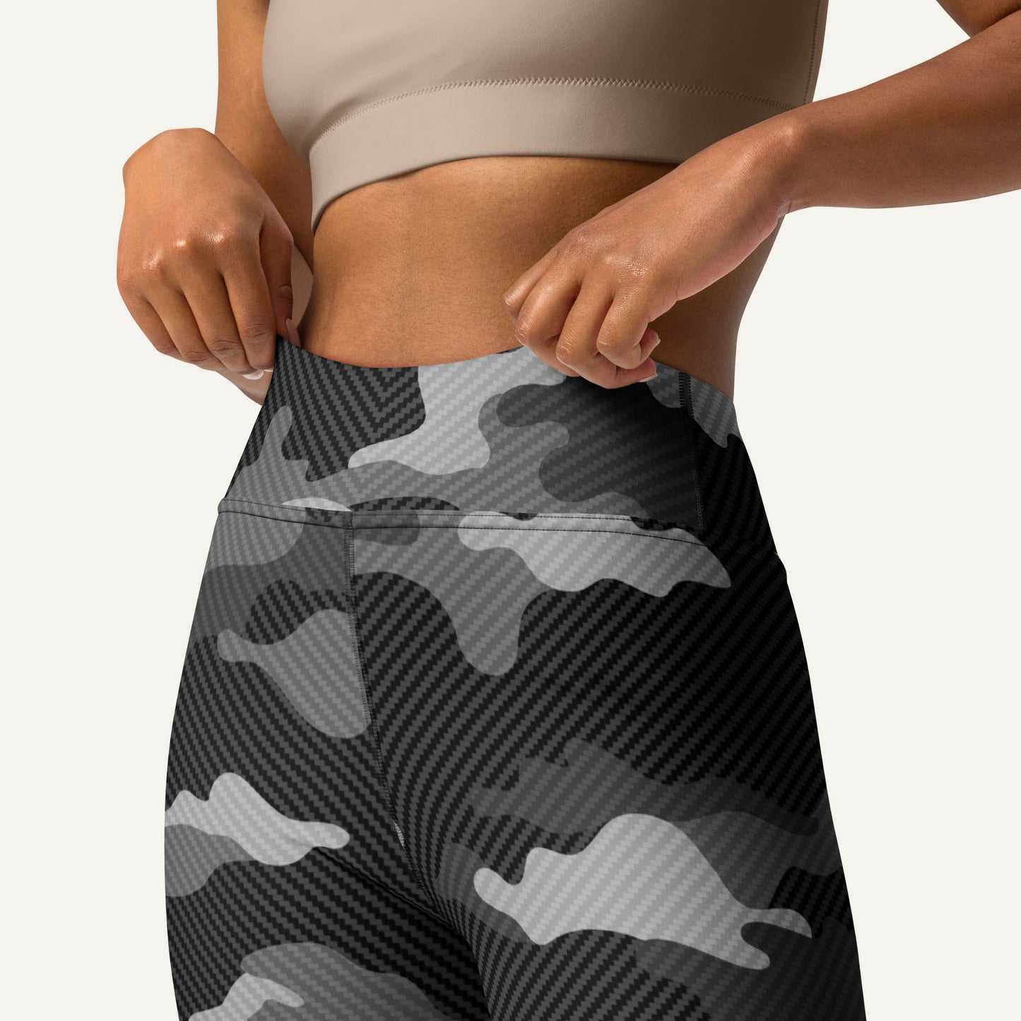Urban Carbon Fiber Camo High-Waisted Leggings