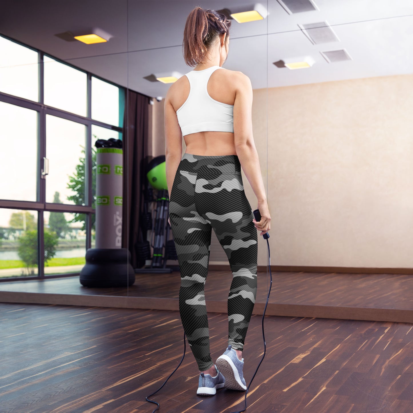 Urban Carbon Fiber Camo High-Waisted Leggings