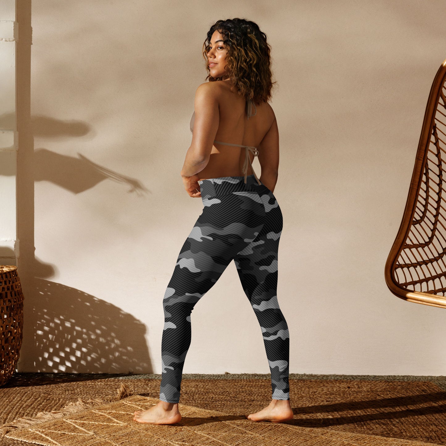 Urban Carbon Fiber Camo High-Waisted Leggings