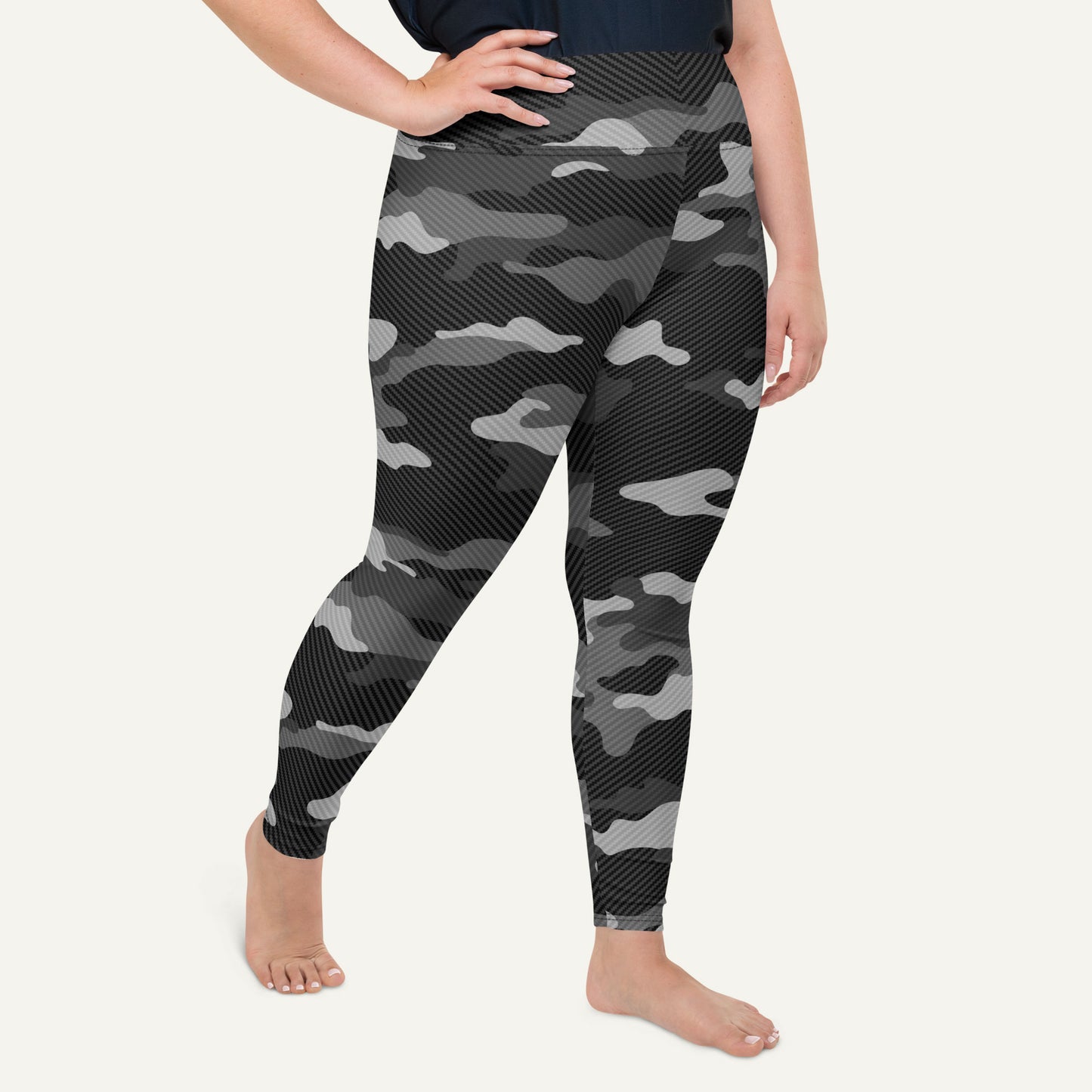 Urban Carbon Fiber Camo Plus Size Leggings