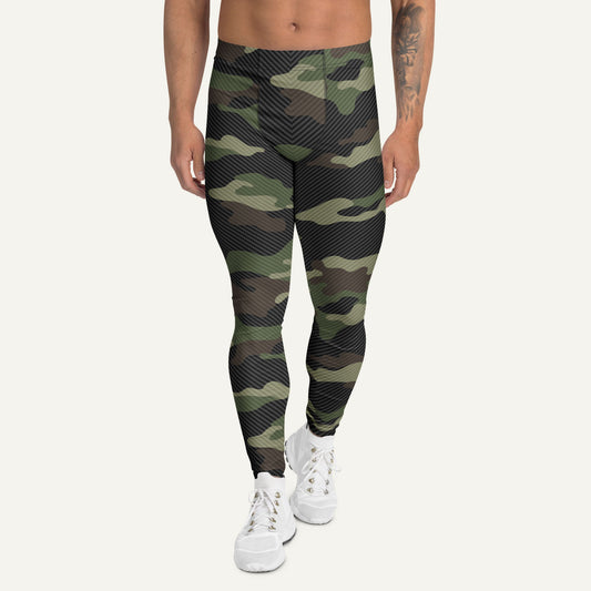 Woodland Carbon Fiber Camo Men’s Leggings