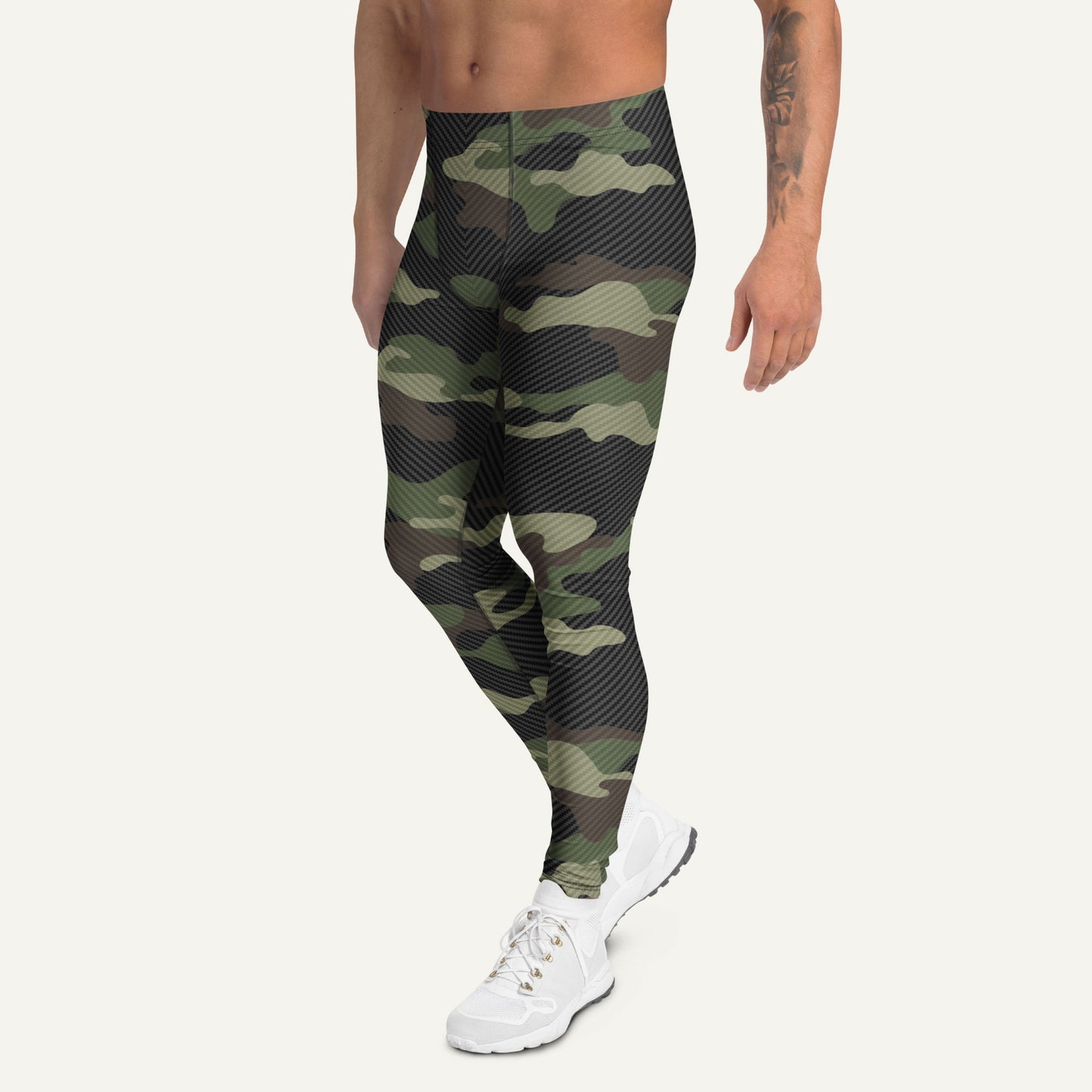 Woodland Carbon Fiber Camo Men’s Leggings