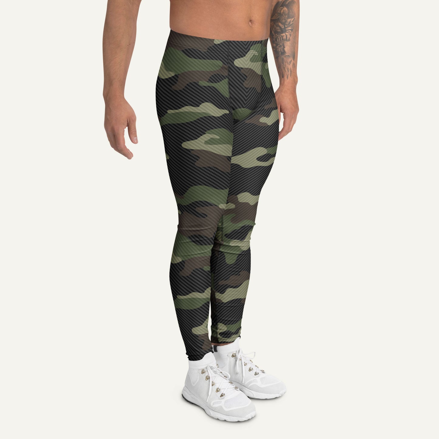 Woodland Carbon Fiber Camo Men’s Leggings
