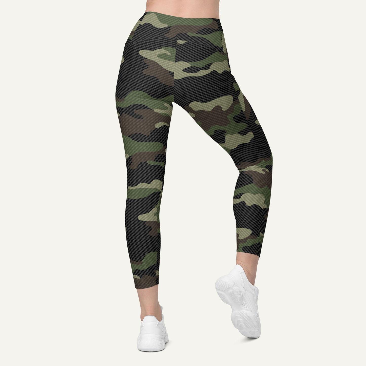 Woodland Carbon Fiber Camo Crossover Pocket Leggings