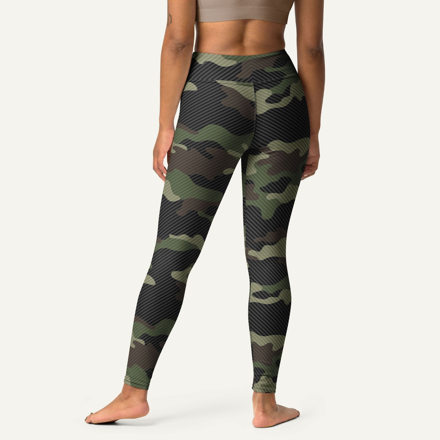 Woodland Carbon Fiber Camo High-Waisted Leggings
