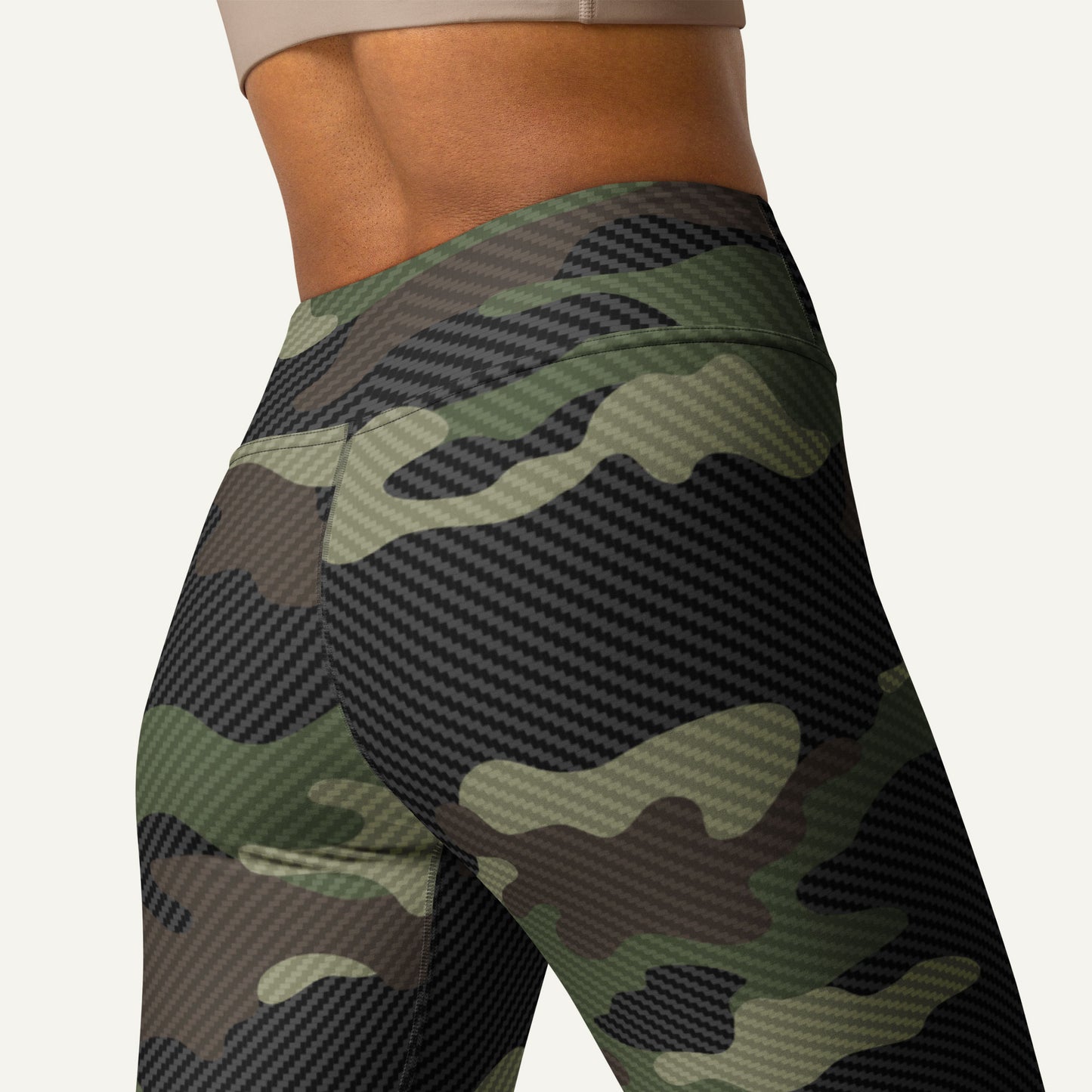 Woodland Carbon Fiber Camo High-Waisted Leggings
