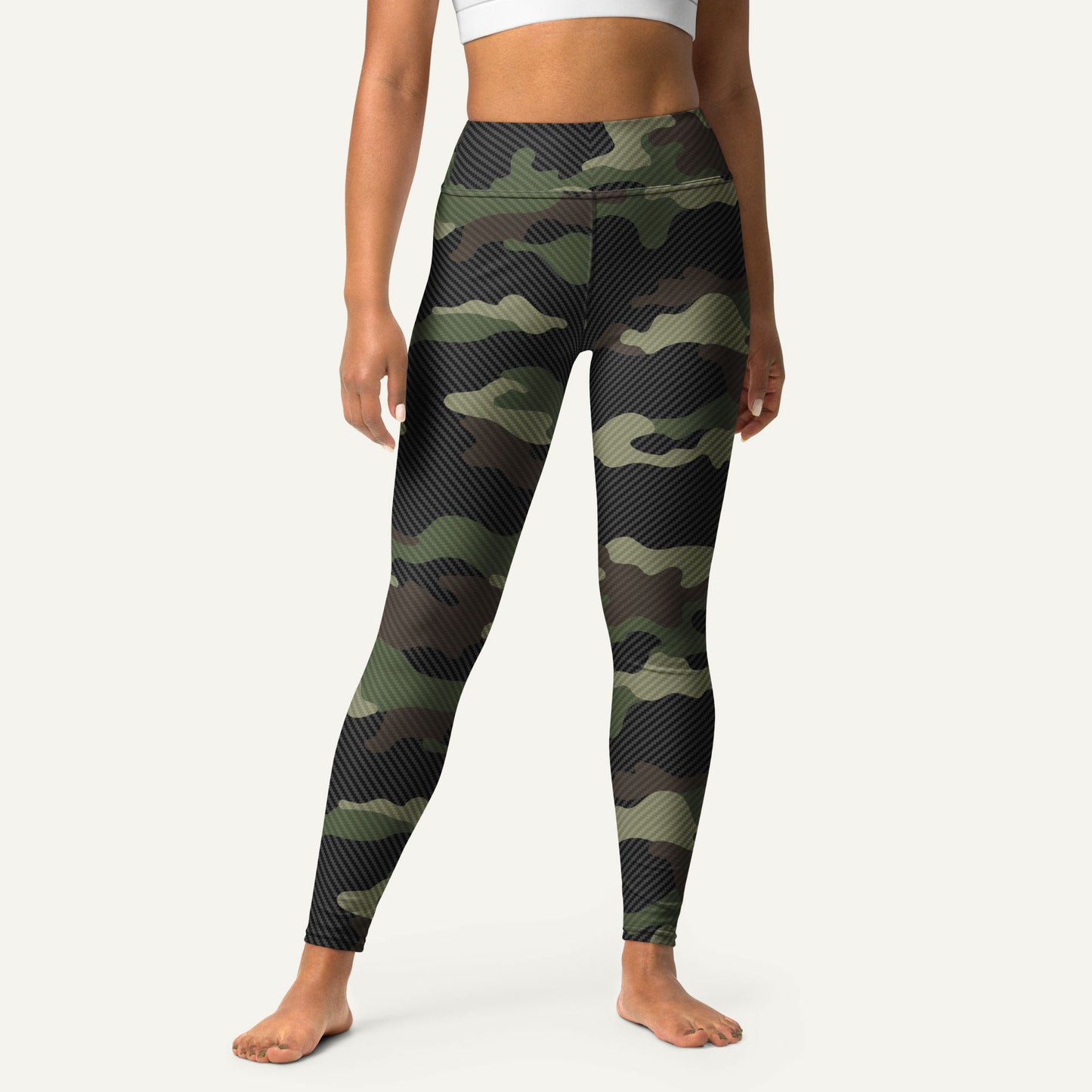 Woodland Carbon Fiber Camo High-Waisted Leggings