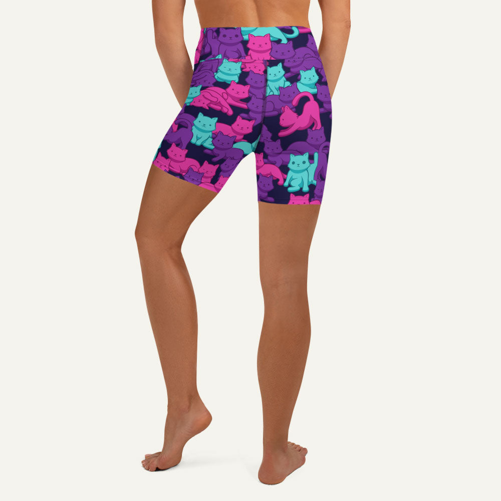 Cats Camouflage Cyberpunk High-Waisted Shorts