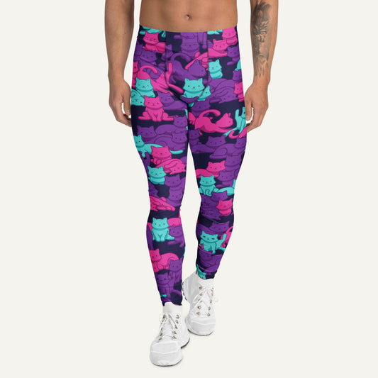 Cyberpunk Camo Cat Men's Leggings