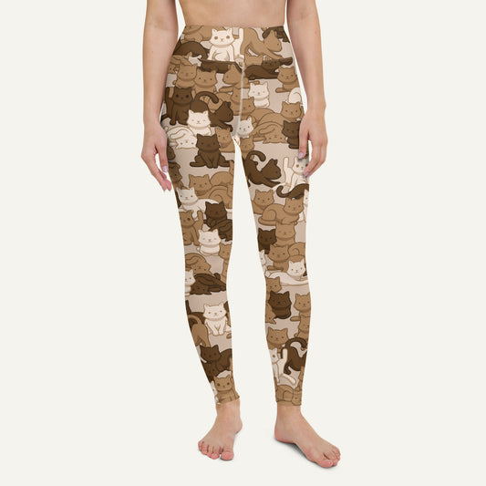 Desert Camo Cat High-Waisted Leggings