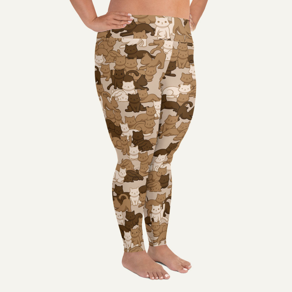 Desert Camo Cat Plus Size Leggings