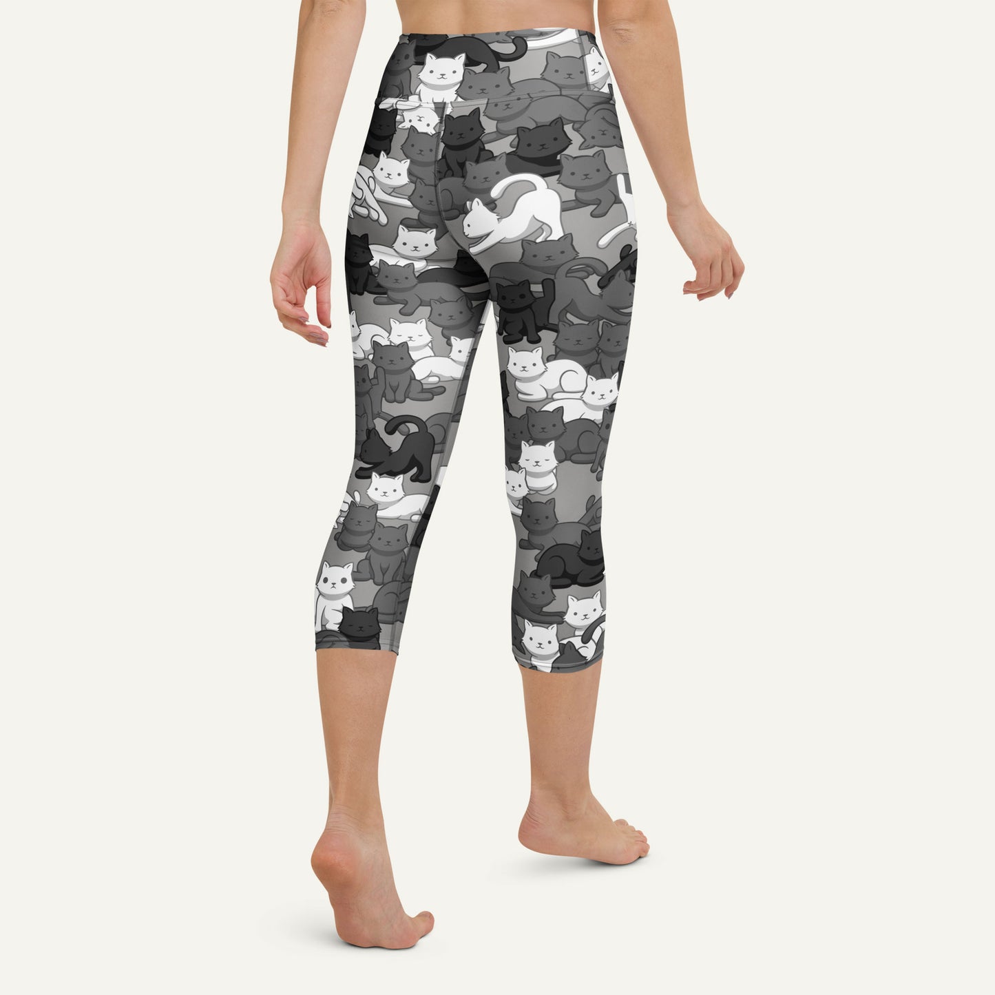 Urban Camo Cat High-Waisted Capri Leggings