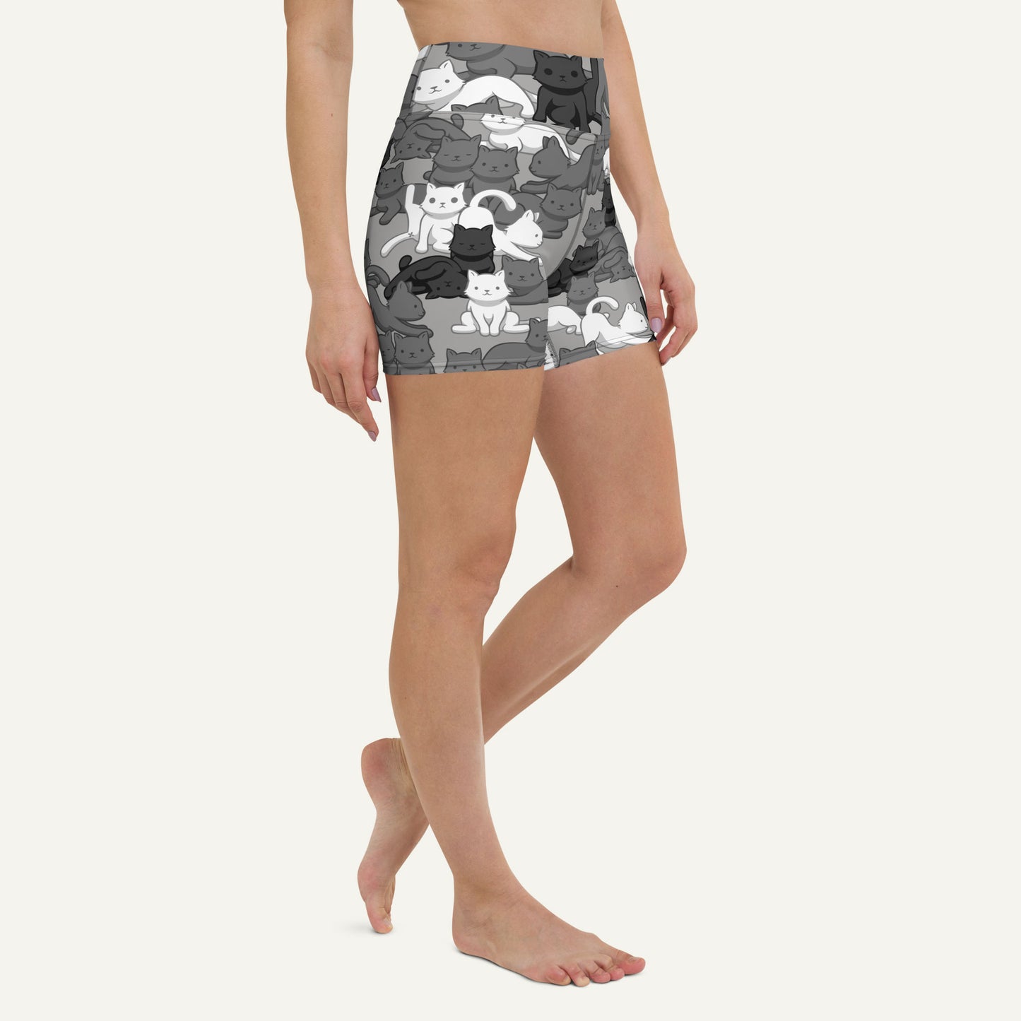 Urban Camo Cat High-Waisted Shorts