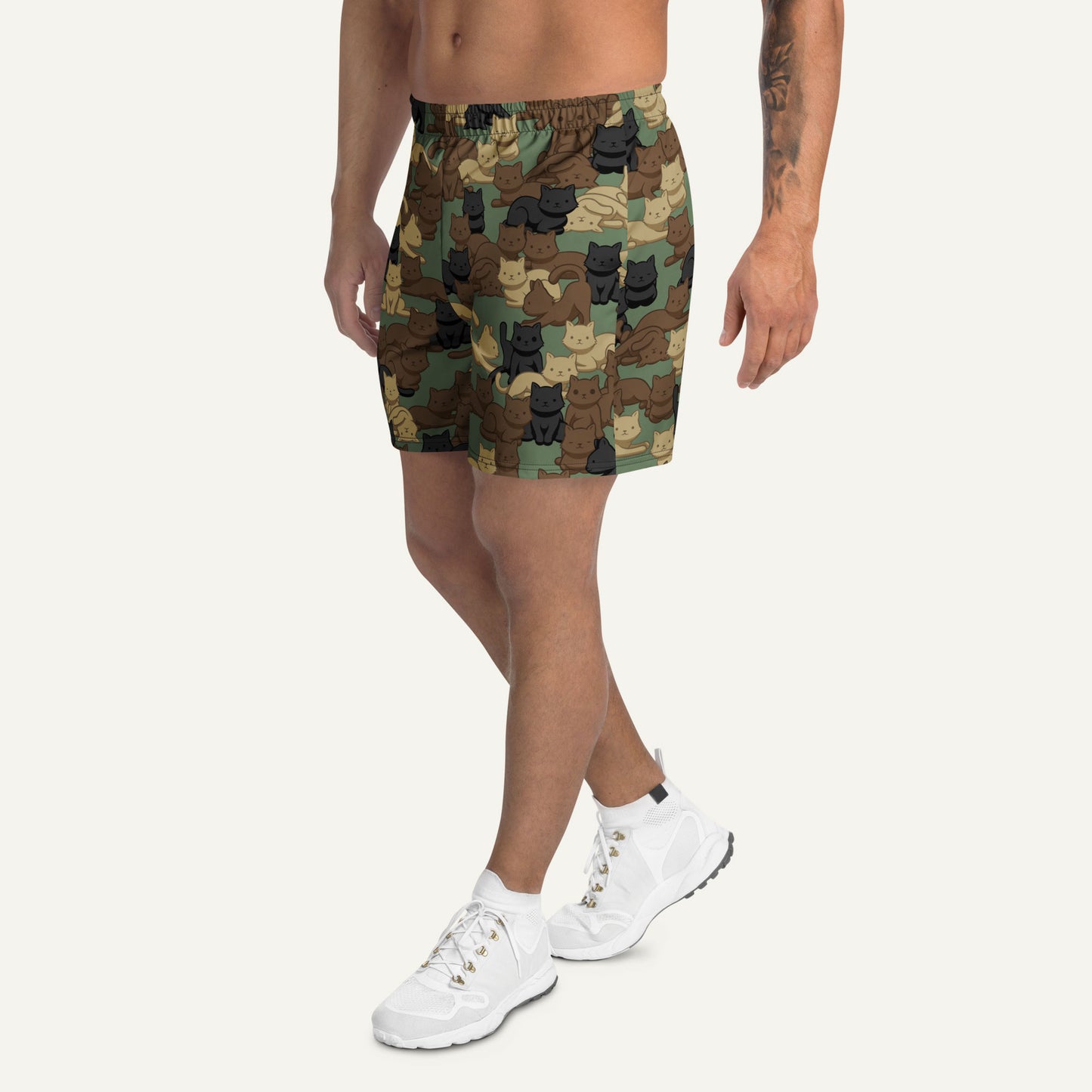 Woodland Camo Cat Athletic Shorts