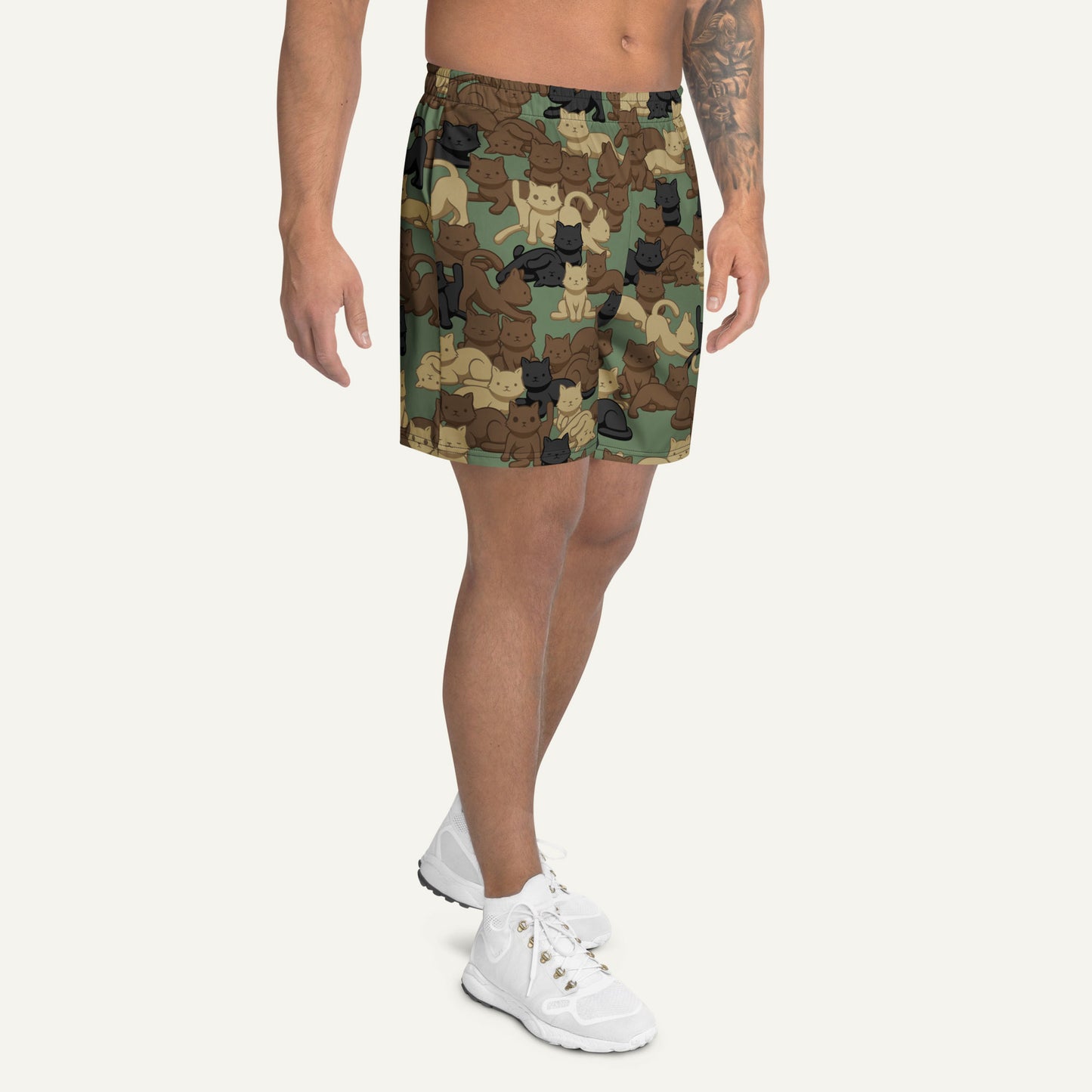 Woodland Camo Cat Athletic Shorts