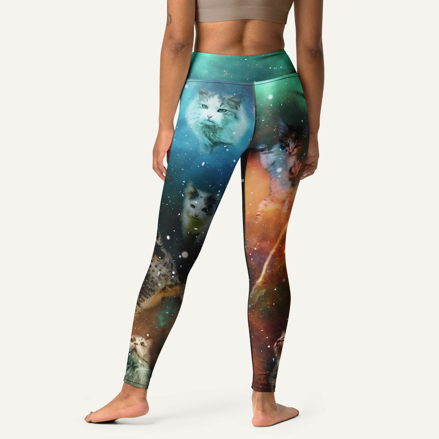 Cats In Space High-Waisted Leggings