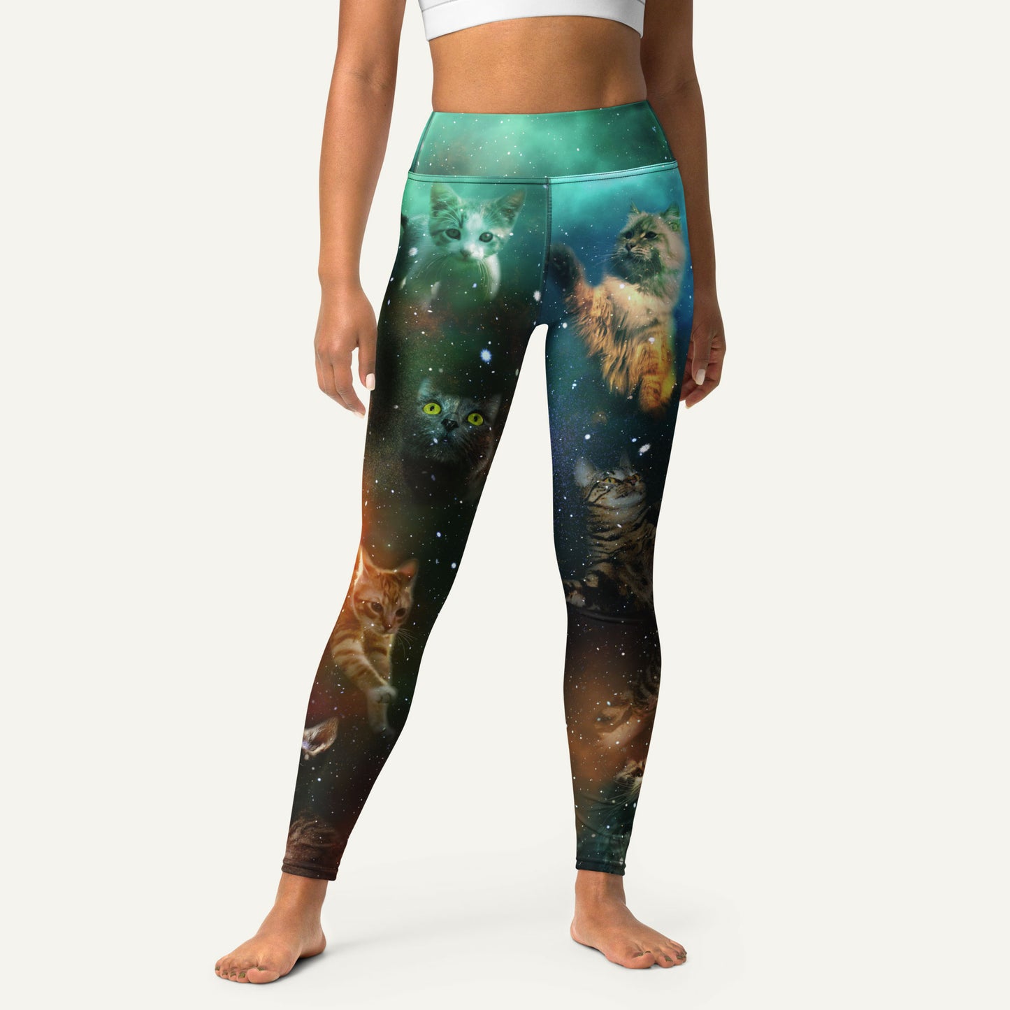 Cats In Space High-Waisted Leggings