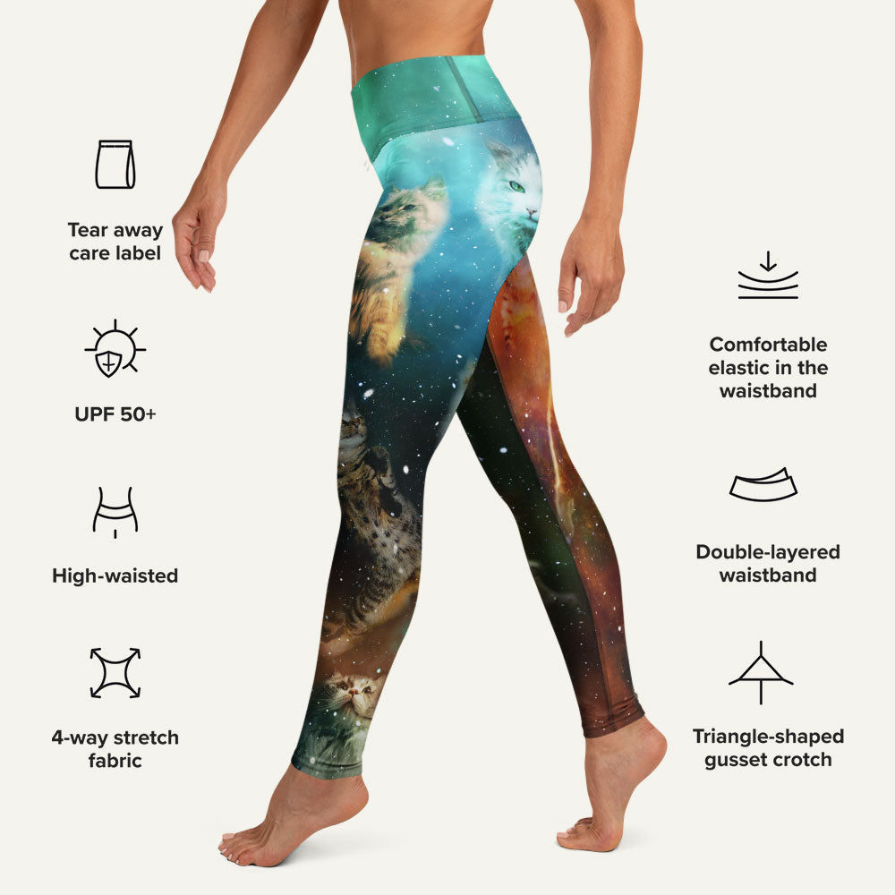 Cats In Space High-Waisted Leggings