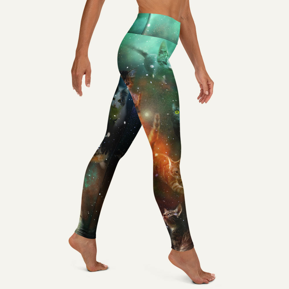 Cats In Space High-Waisted Leggings