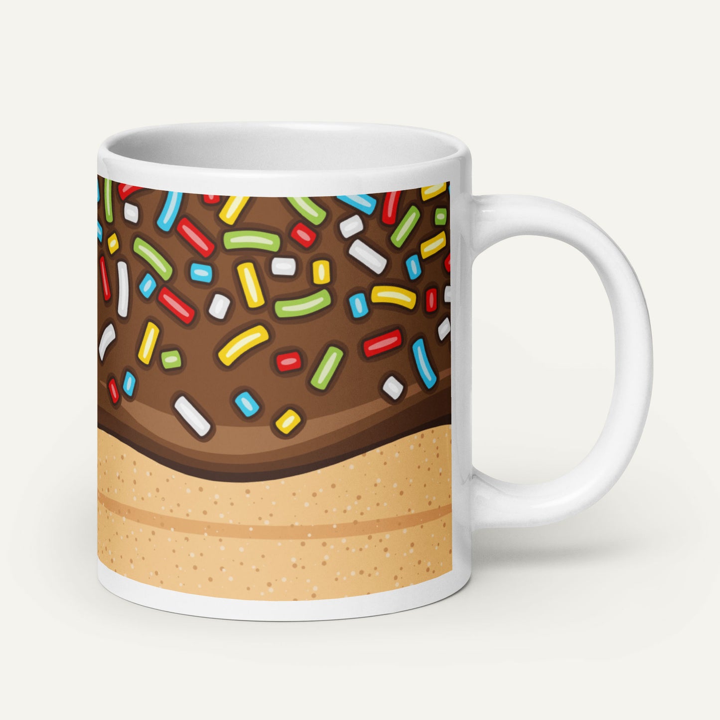 Chocolate Glazed Donut With Sprinkles Mug