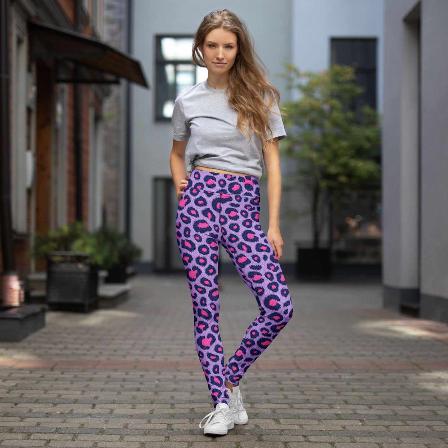 Cyberpunk Leopard Print High-Waisted Leggings