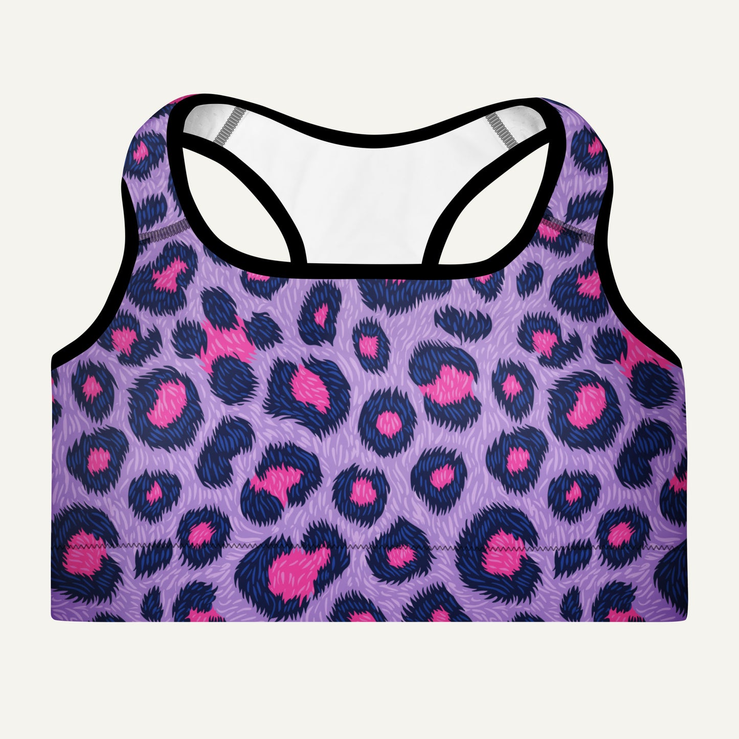 Cyberpunk Leopard Print Padded Sports Bra