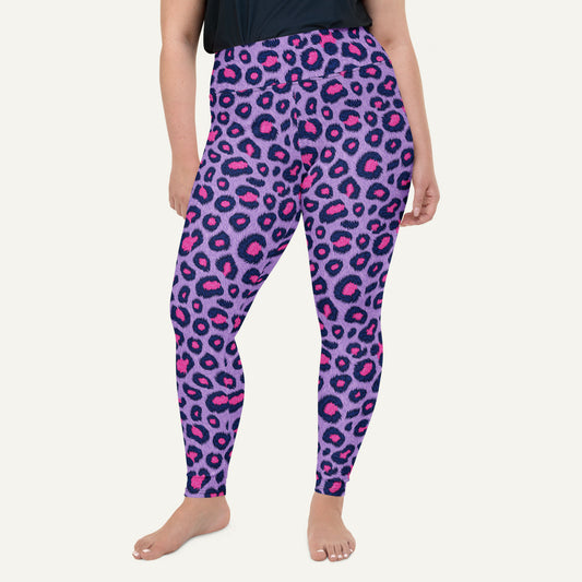 Cyberpunk Leopard Print Plus Size Leggings