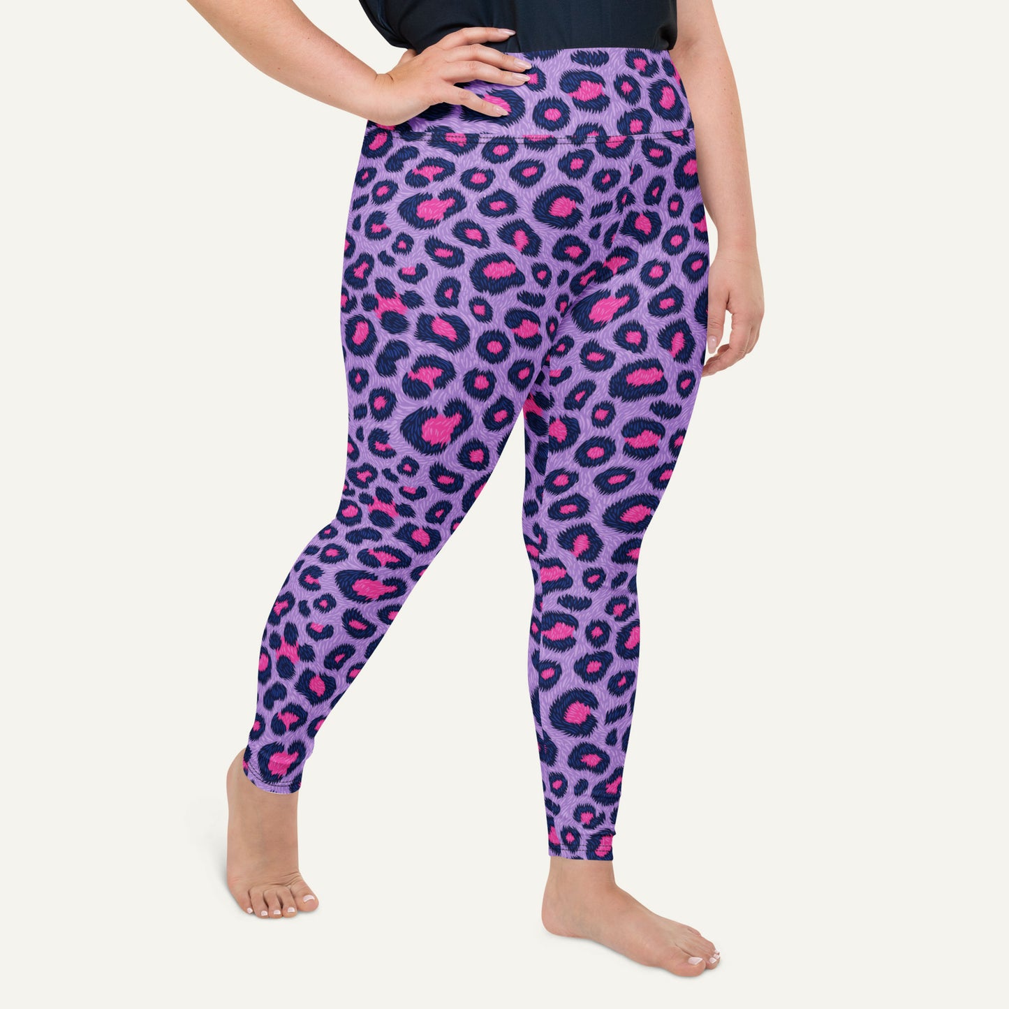 Cyberpunk Leopard Print Plus Size Leggings