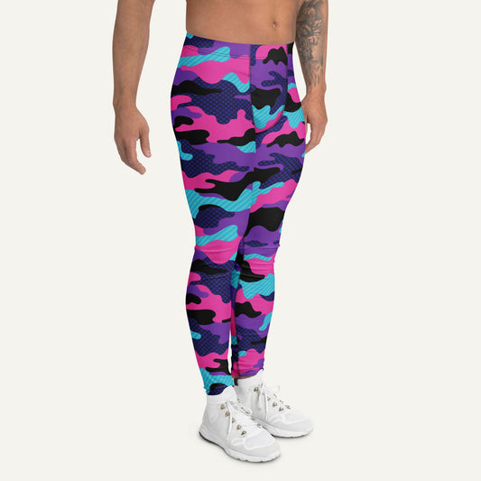 Cyberpunk Pop Camo Men’s Leggings