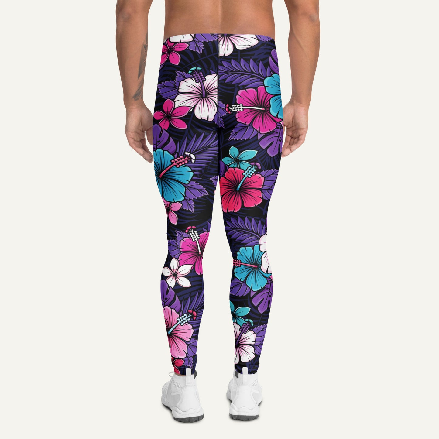 Cyberpunk Tropical Florals Men's Leggings