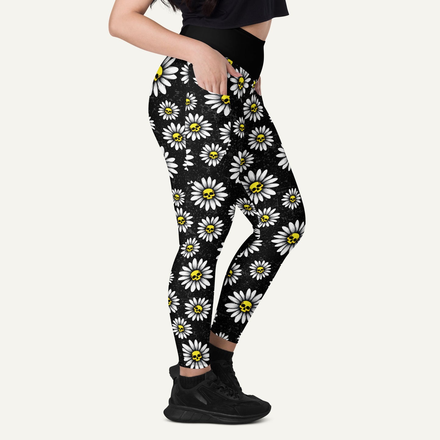 Death Daisies Pocket Leggings