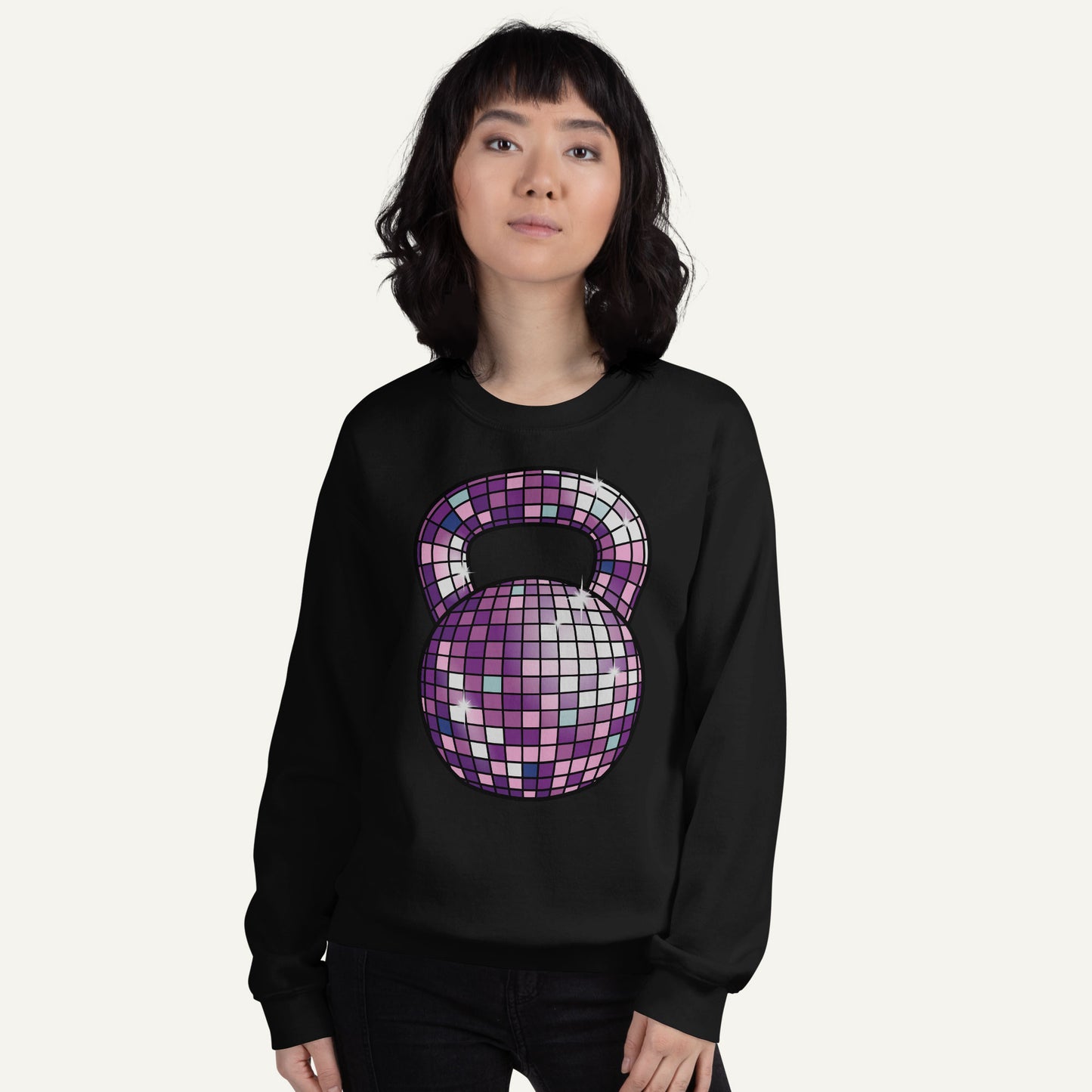Disco Ball Kettlebell Design Sweatshirt