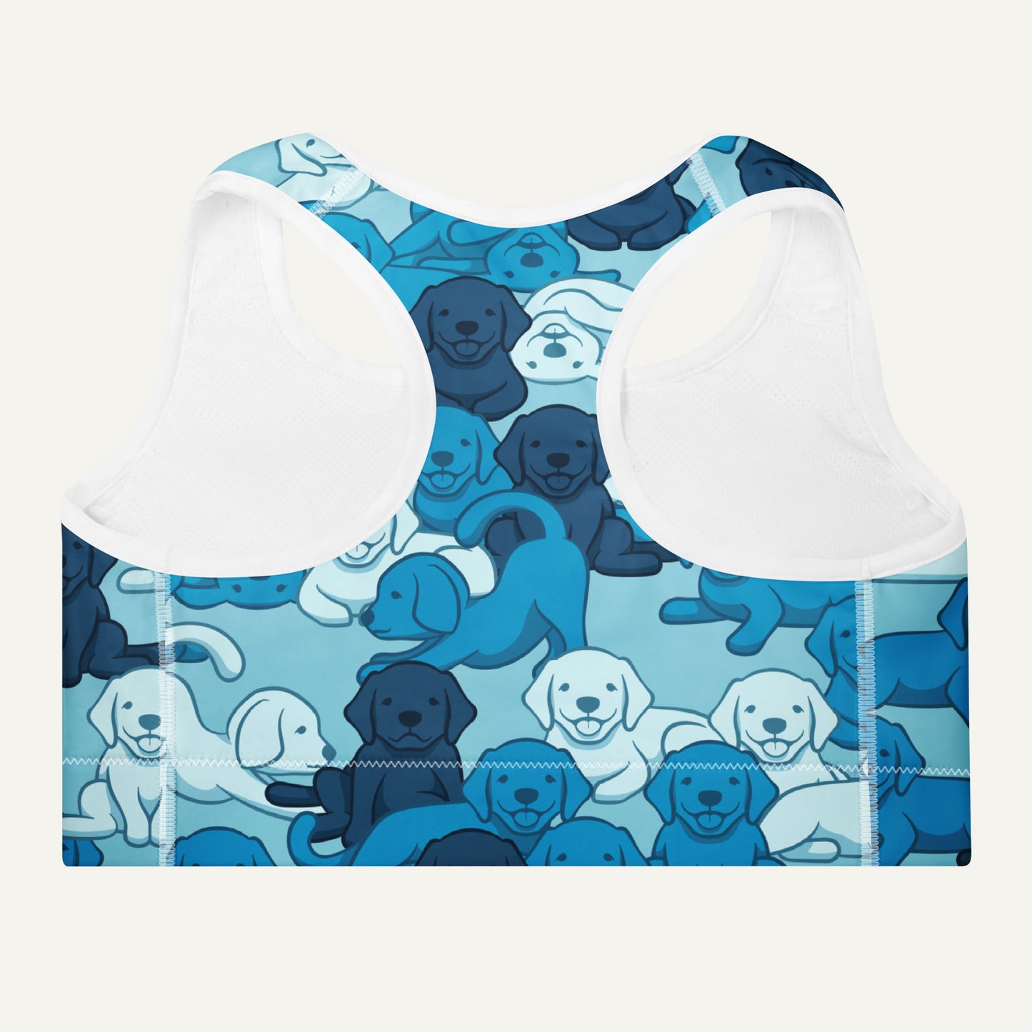 Blue Camo Dog Padded Sports Bra