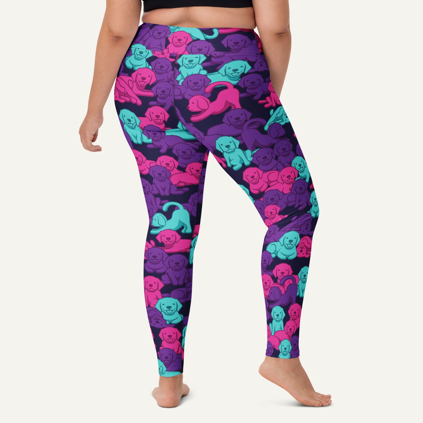 Dogs Camouflage Cyberpunk High-Waisted Leggings