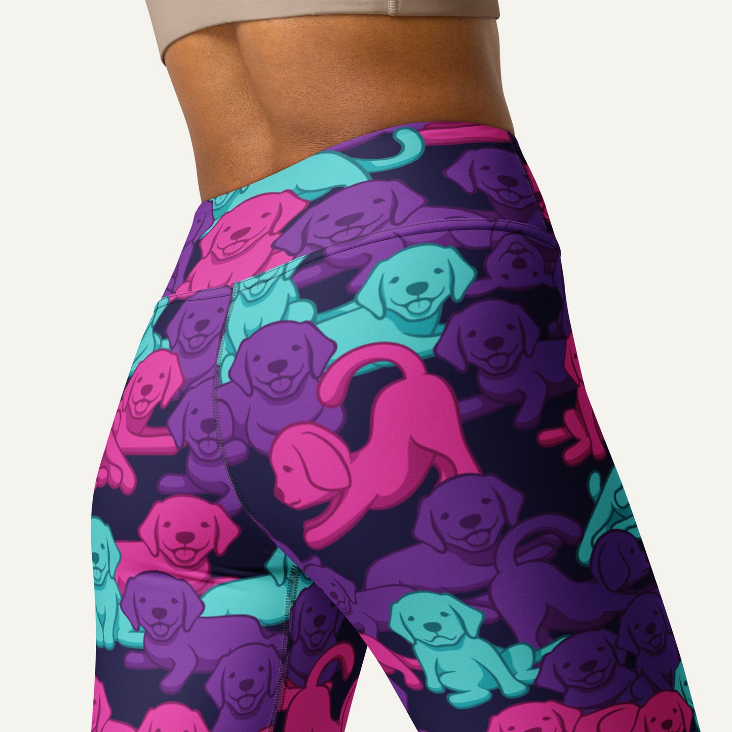 Dogs Camouflage Cyberpunk High-Waisted Leggings